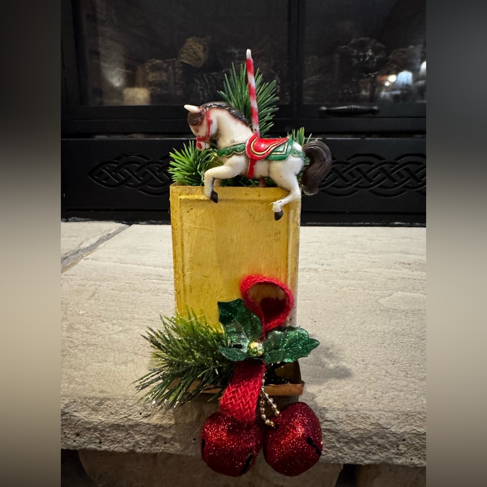 Vintage Christmas Assembly Match Safe with Vintage Christmas Decor